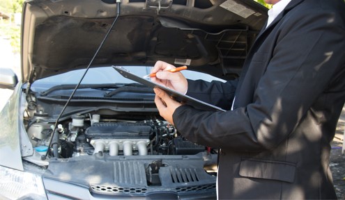 inspection of car after car accident